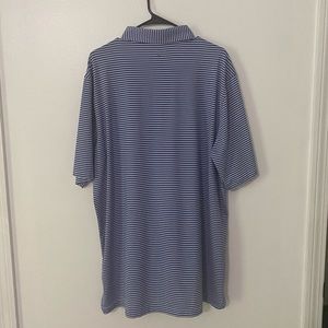 XL Stitch Golf Navy, Light Blue, White Stipe Polo